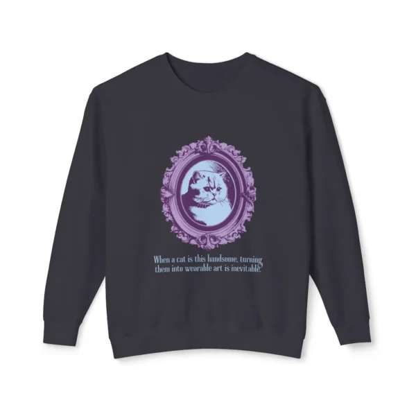 Vintage Cat Portrait Graphic Sweatshirt Crewneck For Cat Owners