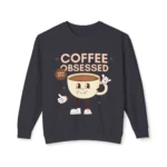 "Coffee Obsessed" Sweatshirt - Retro Coffee Graphic Crewneck