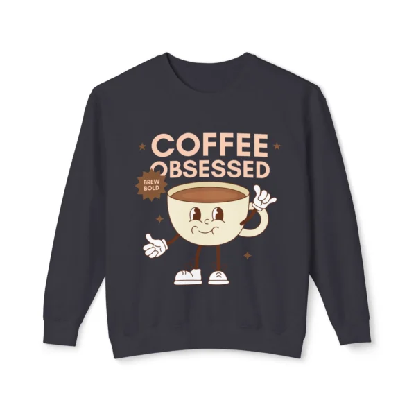 "Coffee Obsessed" Sweatshirt - Retro Coffee Graphic Crewneck