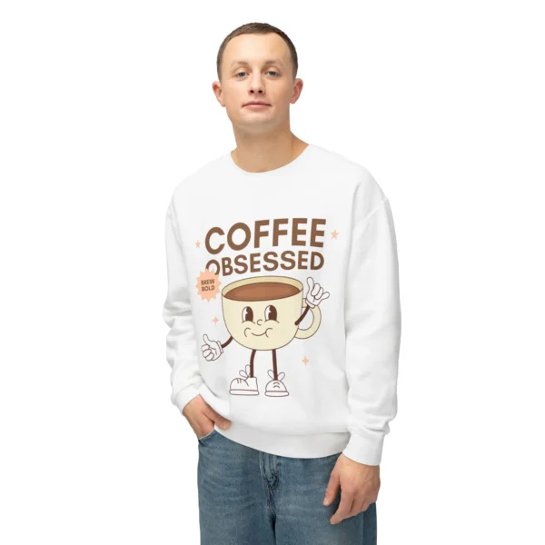 "Coffee Obsessed" Sweatshirt - Retro Coffee Graphic Crewneck