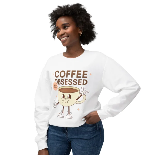 "Coffee Obsessed" Sweatshirt - Retro Coffee Graphic Crewneck