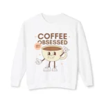 "Coffee Obsessed" Sweatshirt - Retro Coffee Graphic Crewneck