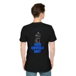 "Iced Coffee & Shit" Sarcastic T-Shirt — Funny Coffee Black Tee