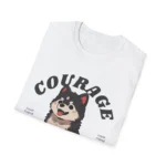 Courage Shiba Inu Dog T-Shirt — Dog Graphic Tee for Dog Lovers