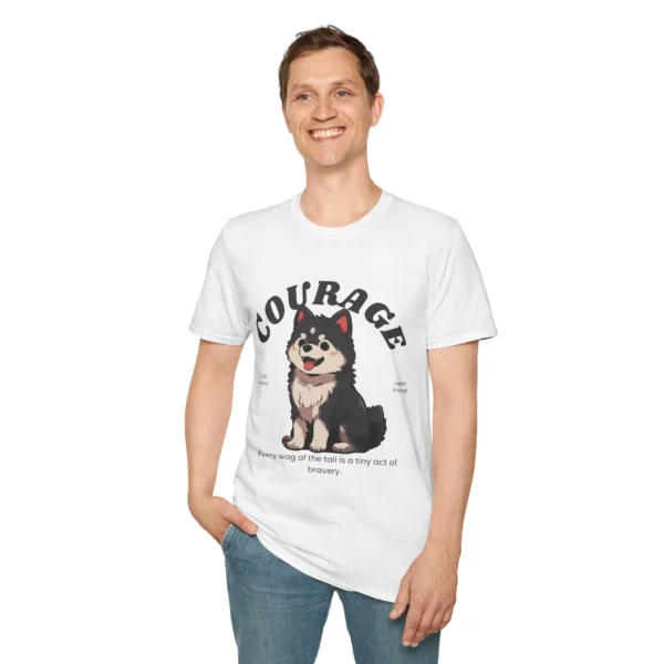 Courage Shiba Inu Dog T-Shirt — Dog Graphic Tee for Dog Lovers