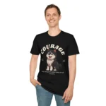 Courage Shiba Inu Dog T-Shirt — Dog Graphic Tee for Dog Lovers