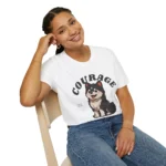 Courage Shiba Inu Dog T-Shirt — Dog Graphic Tee for Dog Lovers