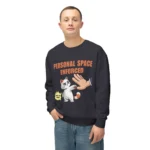 Cute Cat "Personal Space" Sweatshirt — Funny Cat Crewneck