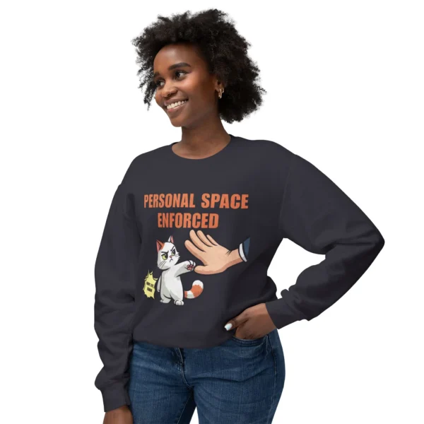 Cute Cat "Personal Space" Sweatshirt — Funny Cat Crewneck
