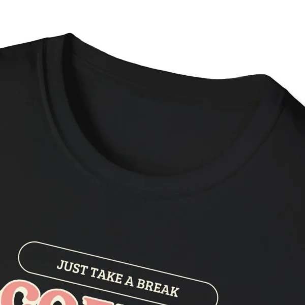 Cute Retro Coffee Cup Motivational Shirt in Black