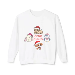 Holiday Pets Winter Sweatshirt — 'Cozy Friends' Cute Crewneck