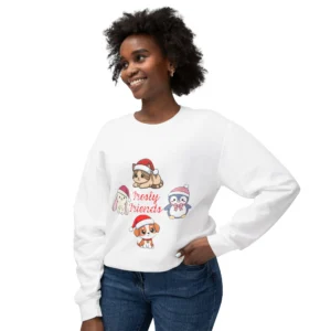 Holiday pet shirt, animal sweatshirts, dog sweatshirt, cat sweatshirt, puppy crewneck for women