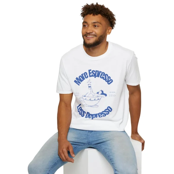 "More Espresso Less Depresso" Coffee Graphic Shirt