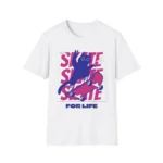 "Skate For Life" Skateboard Playful Cat T-Shirt for Men and Women