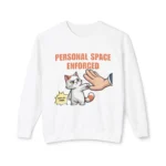 Cute Cat "Personal Space" Sweatshirt — Funny Cat Crewneck