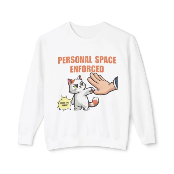 Cute Cat "Personal Space" Sweatshirt — Funny Cat Crewneck