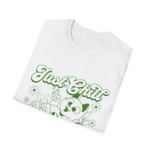 Unisex Joyful Lazy Cat Shirt for cat lovers. A stunning relaxing and comfy t-shirt for women with Just chill your day illustration printed on front. Best for cat owners.