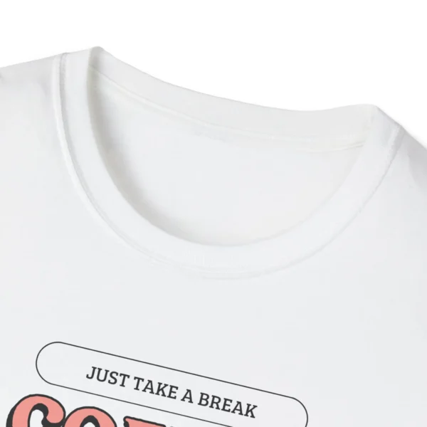 White Retro Coffee Motivational T-Shirt — Cartoon Coffee Tee