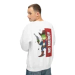 Cool Crewneck Silly "No Mercy" Frog Cowboy Sweatshirt