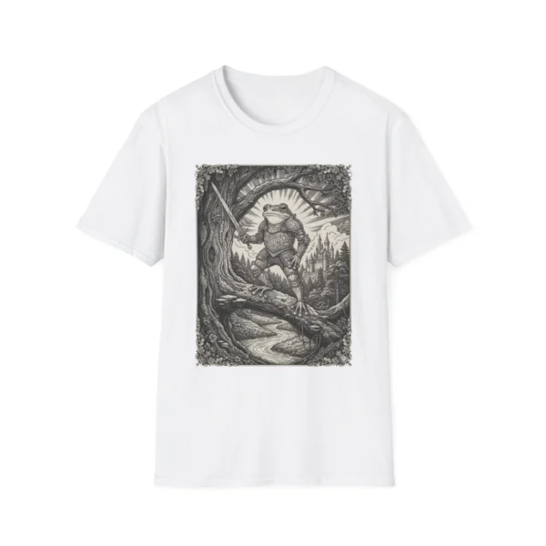 Frog Toad Warrior Graphic T-Shirt | Vintage Forest Adventure Shirt