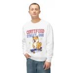 "Certified Street Dog" Unisex Sweatshirt Crewneck for Dog Lovers