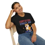 'Certified Street Dog' T-Shirt | Cute Shiba Inu Pixel Art Tee