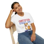 'Certified Street Dog' T-Shirt | Cute Shiba Inu Pixel Art Tee