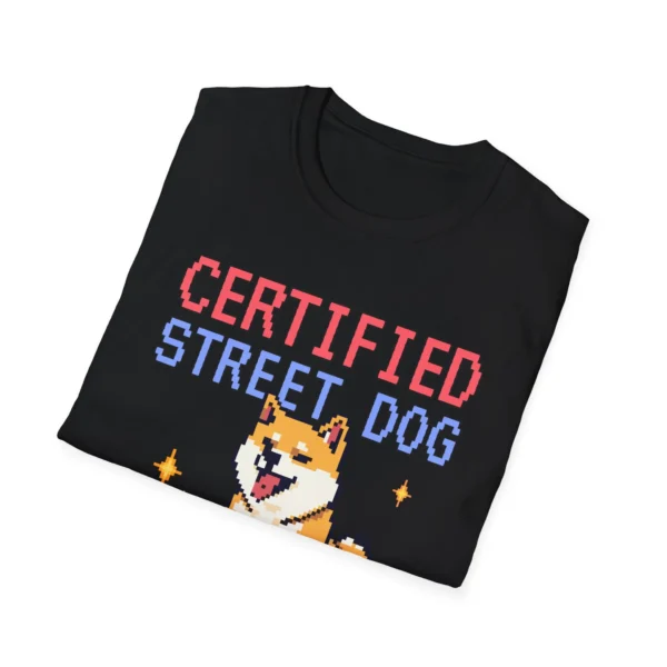 'Certified Street Dog' T-Shirt | Cute Shiba Inu Pixel Art Tee