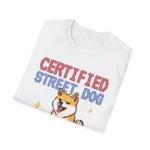 'Certified Street Dog' T-Shirt | Cute Shiba Inu Pixel Art Tee