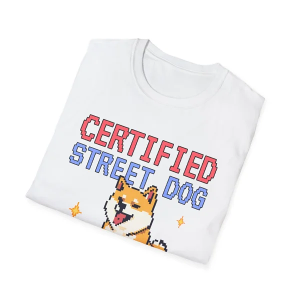 'Certified Street Dog' T-Shirt | Cute Shiba Inu Pixel Art Tee