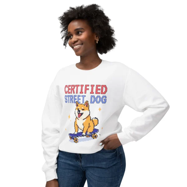 "Certified Street Dog" Unisex Sweatshirt Crewneck for Dog Lovers