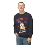 "Certified Street Dog" Unisex Sweatshirt Crewneck for Dog Lovers