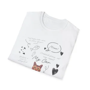 Cute Doodle Cat T-shirt for Cat Owners and Cat Lovers, shop cute cat shirts