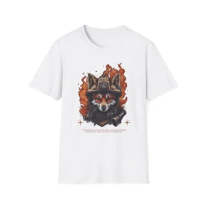 Firefighter Fox Animal T-Shirt — Vintage Helmet Fox Shirt