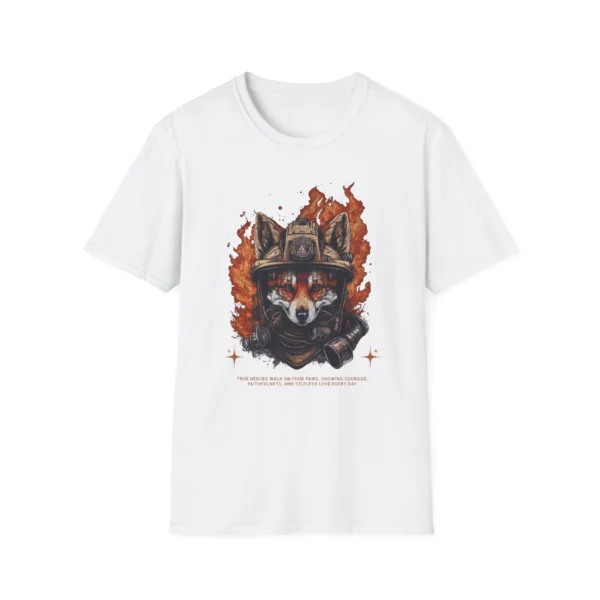 Firefighter Fox Animal T-Shirt — Vintage Helmet Fox Shirt