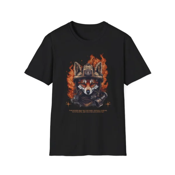 Firefighter Fox Animal T-Shirt — Vintage Helmet Fox Shirt