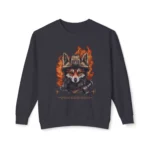 Firefighter Fox Crewneck Sweatshirt | Fox Animal Sweatshirt