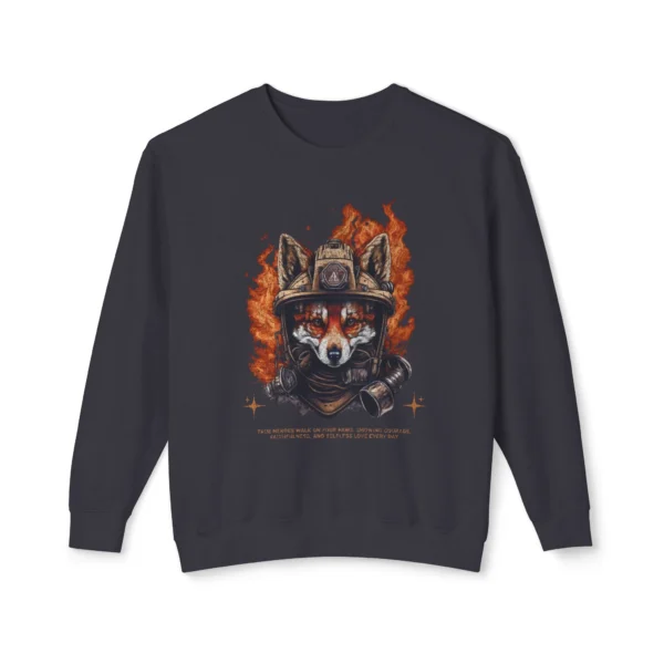 Firefighter Fox Crewneck Sweatshirt | Fox Animal Sweatshirt