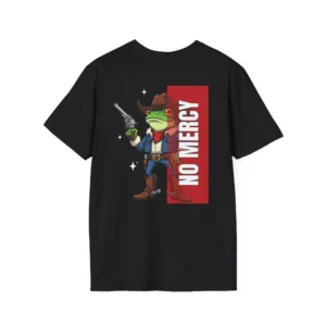 Frog Cowboy graphic T-Shirt in black for men and women