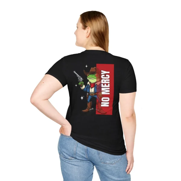 Cool & Silly Funny "No Mercy" Frog Cowboy T-Shirt