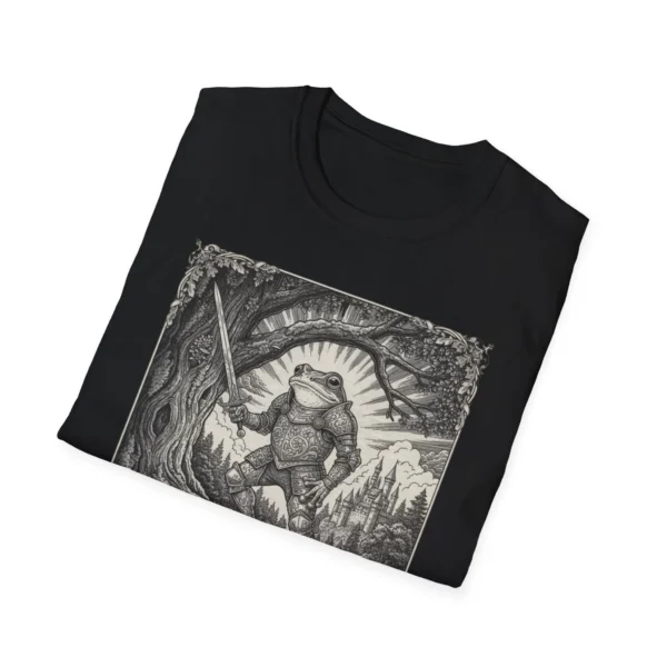 Frog Toad Warrior Graphic T-Shirt | Vintage Forest Adventure Shirt