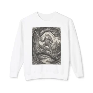 Frog Toad Warrior Sweatshirt Crewneck – A joyful, funny frog crewneck inspired by woodland adventures. Perfect for frog enthusiasts and adventure lovers.