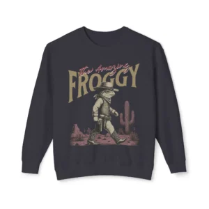 "Froggy" Frog Sweatshirt — Vintage Cowboy Frog Crewneck