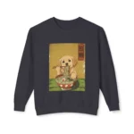 Ramen Puppy Sweatshirt — Cute Dog Eating Noodles Crewneck