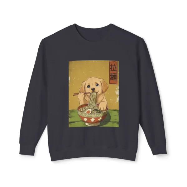 Ramen Puppy Sweatshirt — Cute Dog Eating Noodles Crewneck