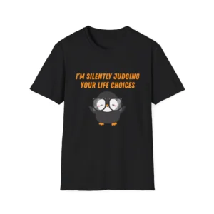 Cute "Penguin is Judging" T-Shirt - Funny Penguin Tee