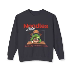 Ramen Noodles Eating Cute Frog Crewneck Sweatshirt