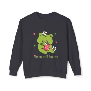 "In My Self Frog Era" Frog Crewneck Graphic Sweatshirt