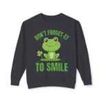 Cute "Don’t Froget-et to Smile" Frog Sweatshirt