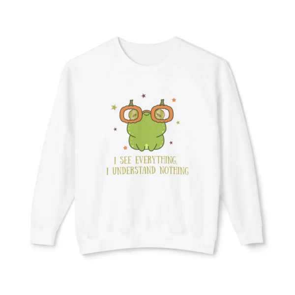 Cute Oversized Frog Sweatshirt with Glasses